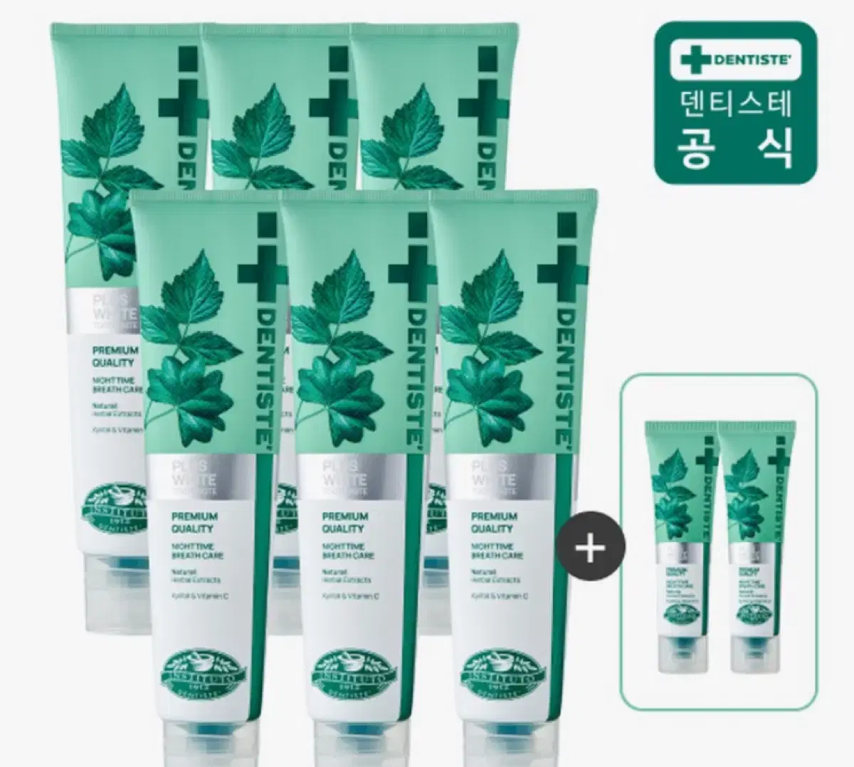 덴티스테 NEW 플러스화이트 치약 200g 6개+20g 2개 무료배송